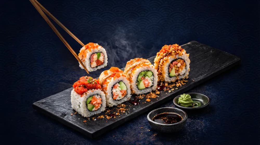 Plateau de sushis et makis